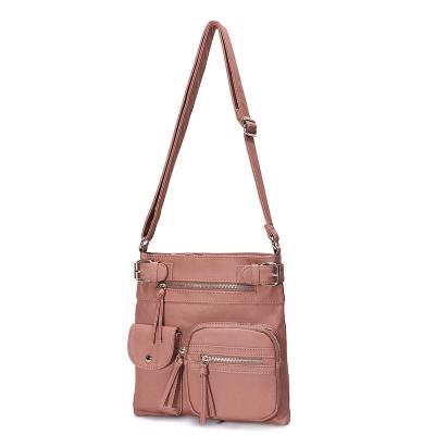 China European and American ladies fashion style shoulder bag quality handbag simple cross of the other Amazon hot style - body leather bag for sale