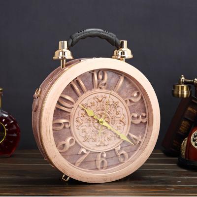 China Fashion Ready To Ship Luxury Retro Clock Shape Bag Cross - Body Bag Handbag Lady Messenger Bag for sale