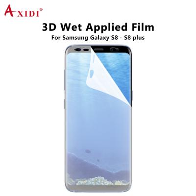 China Front And Back Soft Hydrogel Full Page Film Mobile Phone Cover Transparent Wet Film For Samsung S6 S7 Edge S8 Screen Protector for sale