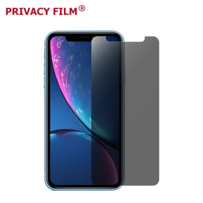 China Explosion-fag high quality anti spy anti privacy filter peeking shockproof film for Iphone XR screen protector for sale