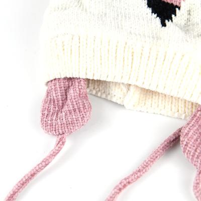 China Baby COMMON Wholesale Cute Winter Hearing Protection Cartoon Factory Warm Knitted Hat for sale