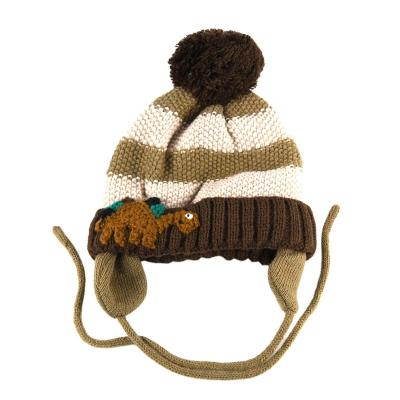 China COMMON Cheap Price Comfortable Cute Embroidered Winter Hat Warm Knitted Acrylic Hat For Kids for sale