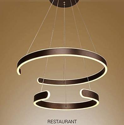 China Modern Modern LED Dining Room Pendant Lighting Hanging Suspension Lamp 2-Ring Pendant Lights For Home for sale