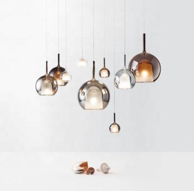 China Contemporary Nordic Creative Indoor Multi Head Bubble Pendant Lamp Modern Design Dining Room Chandelier Combination Glass Led Lighting for sale