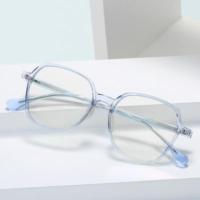 China TR+Acetate TR Acetate 2022 Frames Computer Material Transparent Glasses UV400 Optical Frames Blue Light Square Anti Blocking Glasses for sale