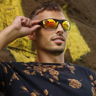 China Sports sunglasses EUGENIA 2021 high quality men's sports sunglasses new cycle double injection sunglasses for sale