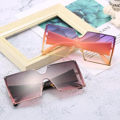 China EUGENIA 2021 Hot Sale Fashion Sun Glasses Sun Shades Oversized Fimless Square Glass Sun Glasses Women Sunglasses for sale