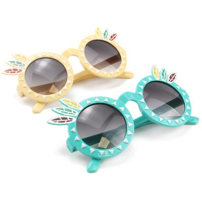 China EUGENIA 2021 Fashion Round Kids Sunglasses PC Glass Girls Cute Vintage Baby Shading Sun Glasses UV400 Sunglasses for sale