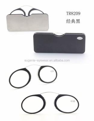 China Reading Glasses Wholesale Clip On New Nose Pocket TR90 Reading Glasses Without Temple for sale