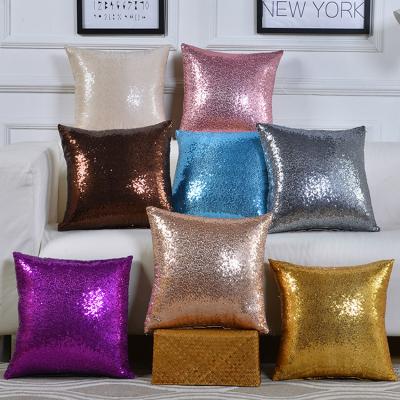 China Custom Viable Hot Selling Sofa Cover Sequined Pillow Case Home Decorative Pillow for sale