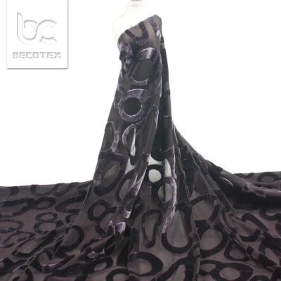 China 2021 Tear-resistant New Fashion Solid Dyed To Knit Korean Burnout Velvet Fabric For Dress for sale