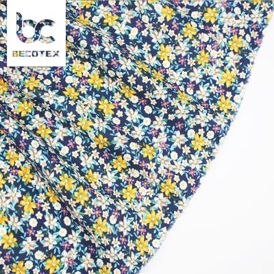 China 2021 soft and comfortable cotton sustainable high quality floral digital printing fabrics for dress for sale