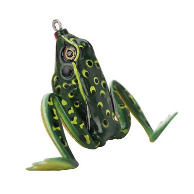 China Wholesale Soft Fishing Lures Soft 5cm Factory Rubber Silicon Rubber 5 Colors Tuna Lures Trolling Frog Rubber Sinking Lure for sale