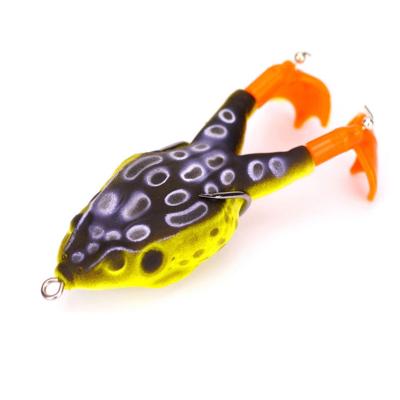 China 9cm Minnow Fishing Lures Soft Silicone Booster Double Floating Lures Soft Lures-M010 Artificial Frog Bait Soft Lures for sale