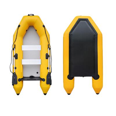 China Factory Price Unisex Inflatable Rowing Boat Air Deck Fishing Rescue Boat 230cm Inflatable Cheap Boats For Sale for sale