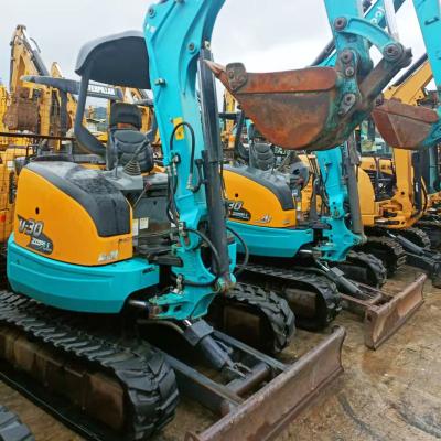 China 90% New Secondhand Kubota U30 mini crawler excavator used digger with cheap price 0.09mÂ³ for sale