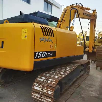 China Secondhand Hyundai 150LC-7 crawler excavator used 10-20 ton excavator in stock for sale 0.58mÂ³ for sale