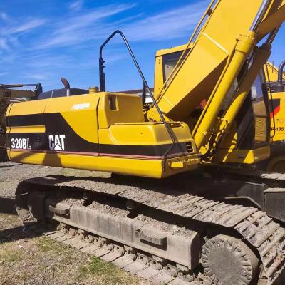 China Used 20ton CAT 320B excavators Secondhand tractor excavator construction equipment 1MÂ³ for sale