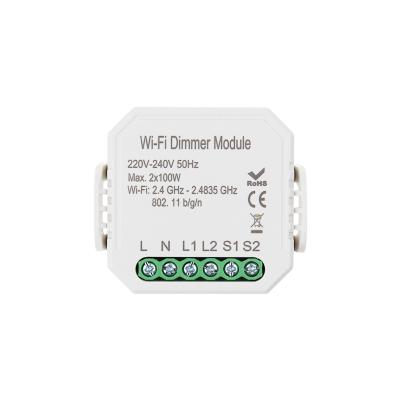 China Optional TUYA Channel Amazon Remote Control WiFi Alexa Smart Mini WiFi Dimmer Switch Module 1/2 and Google Home for sale