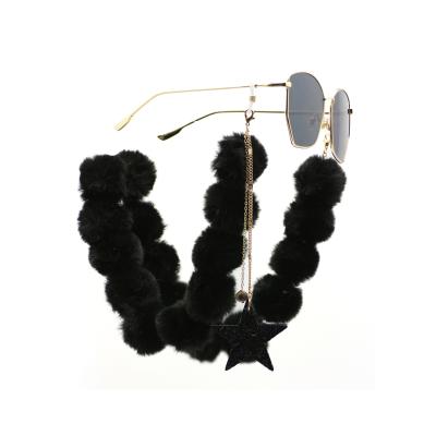 China Fashion Hot Fashion Ball Star Fur REWIN Necklace Chain Pendant Strap For Sunglasses Holder Facemask Strap for sale