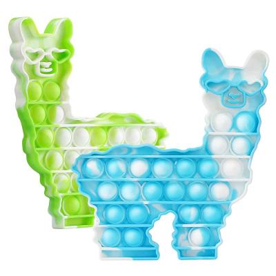 China Fashion REWIN Cute Link Dye Alpaca Antistress Animals Individually Train Noise Pushing Restless Person Toy for sale