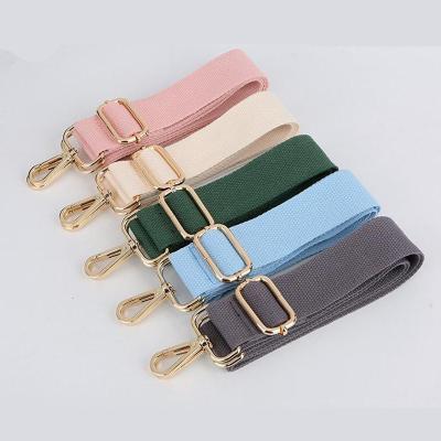 China Bag Accessories REWIN 3.8cm Solid Colors Adjustable Cotton Webbing Cross - Body Replacement Bag Straps for sale