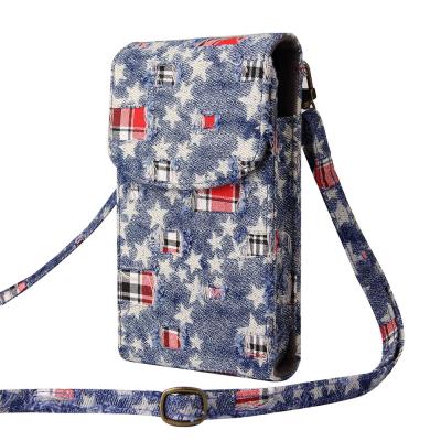 China REWIN Multifunctional Fashion Denim Phone Case Cross - Body Purse Women Handbags Wallet for sale