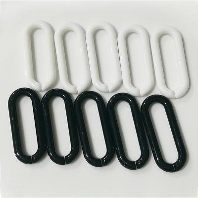 China Bag Parts Accessories REWIN 21mmx50mm Black White Cream U Shape Acrylic Open Link Chain For Handbag Strap Wholesale By Weight for sale