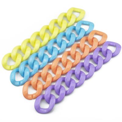 China Bag Parts Accessories REWIN 35mmx35mm Blank Acrylic Place Restrictor Link Chain Charm One Piece Resin To Bag Decor Accessories for sale