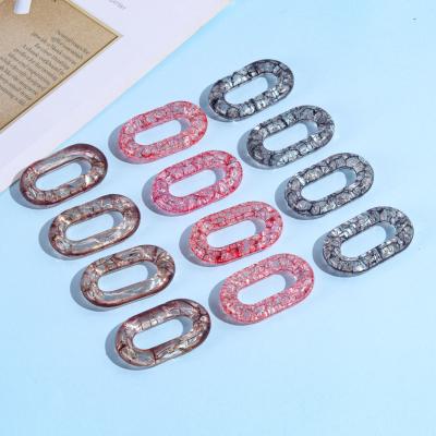 China REWIN Bag Parts Accessories Bulk Clear Resin U Shape Chunky Linking Chains Acrylic For DIY Bag Part Accessories for sale