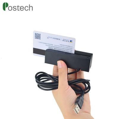 China Hi/Lo-Co Magnetic Stripe Card Reader 3 Lanes With Software MSR100 USB Magnetic Stripe Card Reader POS Retail VIP Gift Card Reader for sale