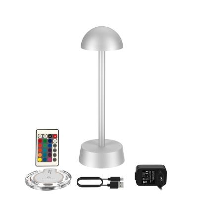 China Modern Wireless Table Light Rechargeable LED Desk Lamp Set with Remote Controller and Inductive Charging Base for sale