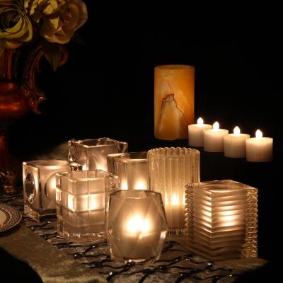 China 12Pcs LED Tealight Wireless Waterproof Inductive Rechargeable Candles for Home with Remote Timer for sale