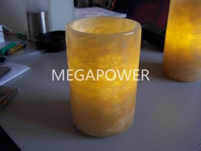 China Modern natural marble stone candle holder and most popular tea light onyx candle holder for sale