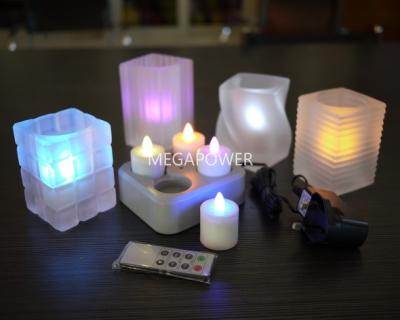 China Flameless Waterproof Water Resistant Dimmable LED Rechargeable Table Candle Lamp for sale