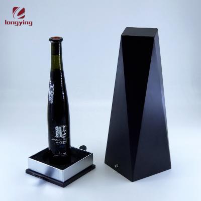 China China handmade custom logo 500/750ml luxury creative matte black cardboard box paper wine box food packing box for sale