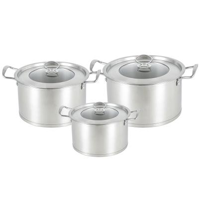 China Sustainable 6pcs cookware capsulated new design pot cooker straight shape innovative product for kitchen for sale