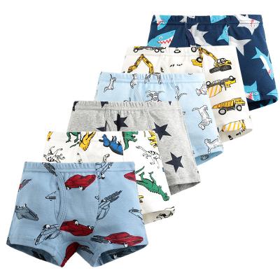 China Breathable Dinosaur Lion Pattern Boys Panties Cartoon Boy Underwear Children Kids Underwear Cardboard Panties for sale