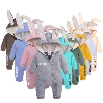 China New Design Spandex/Cotton Baby Romper Easter Baby Boy Clothes Newborn Romper Long Sleeve Professional Wholesale Overalls With Zipper for sale