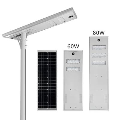 China ROUTE Topsale Product Modular Design LED Source All In One Led Street Light 100w All In One Solar Street Light Manufacturer for sale