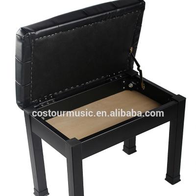 China Stylish Adjustable Single Metal+sponge Piano Stool Bench With Book Storage for sale