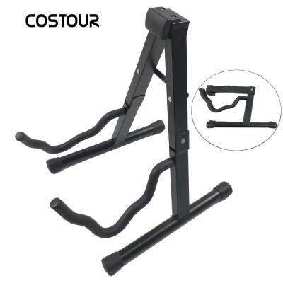 China Universal Folding Double Iron Guitar Stand A Frame Stand For Bass Acoustic Guitar Display Stand Electric for sale