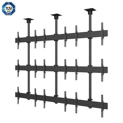 China 3x3 Aluminum Wholesale Flexible Adjustable Ceiling TV Mount 32 Inch To 65 Inch for sale