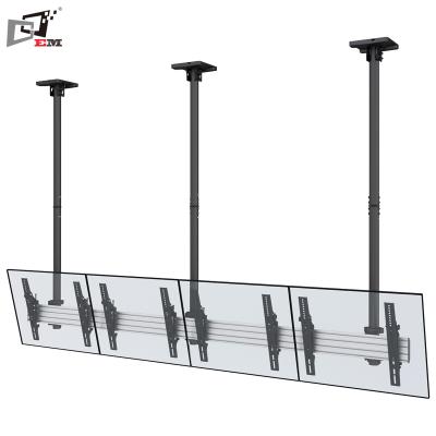 China Wholesale Price Construction Aluminum And Steel Multi Screen Ceiling Telescopic TV Wall Mount For Quad Screens for sale