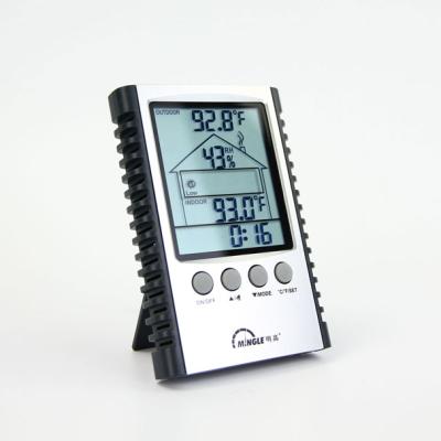 China Room Clock Indicator Mold Weather Station Hygrometer Digital Thermometer ABS Indoor/Outdoor Thermometer for sale