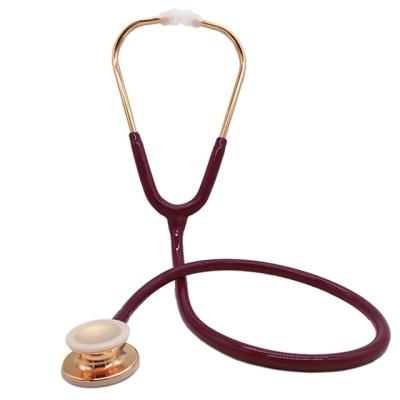 China High francquency conversion tube double sensitivity double head diaphragm rose gold stethoscope for sale