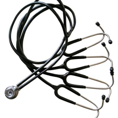 China Free Use Steel Latex Education Training Stethoscope In Black Color for sale