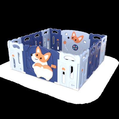 China Cartoon Cartoon Corgi Designs Plastic Baby Playpen Corral Para bebe for sale