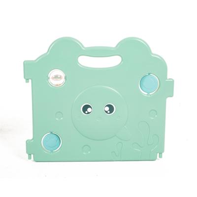 China New Design Animal Frog No Screws Installation Baby Playpen Plastic Fence Game Gate for sale