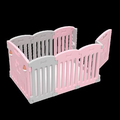 China Petpartner Portable Folding Puppy Pet Cages Carriers Breathable & Amp Houses Plastic Pet Playpen for sale